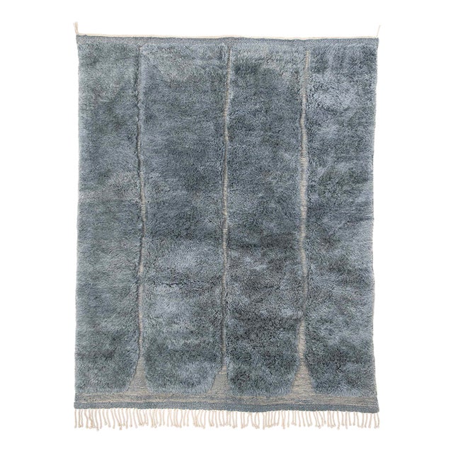 Hand-Knotted Wool Rug by Azele Studio For Sale