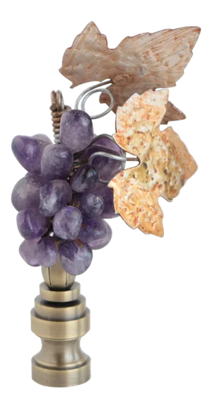 Amethyst Grape Cluster Lamp Finial