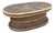 Boho Chic Buri Rattan Oval Inlaid Glass Top Coffee Table For Sale
