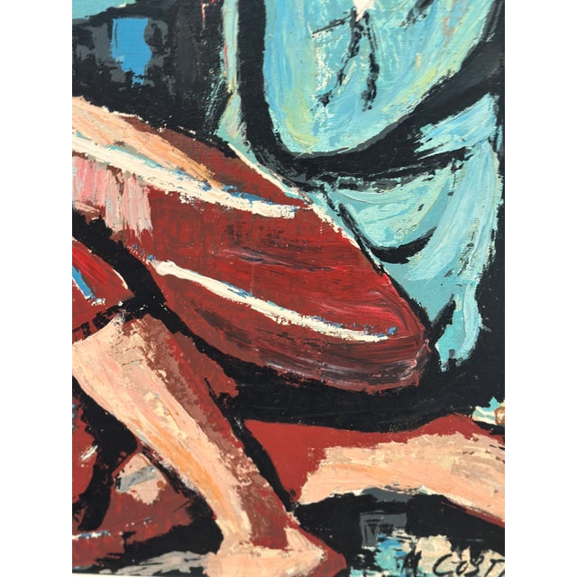 M. Costa, Portrait of a Young Lady, 1960s, Oil Painting on Canvas, Framed For Sale - Image 7 of 18