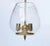 Brass Mid 20th Century Large Semi Flush Mount Brass Pendant Lights With Cut Glass Design Globes - Set of 3 For Sale - Image 8 of 10