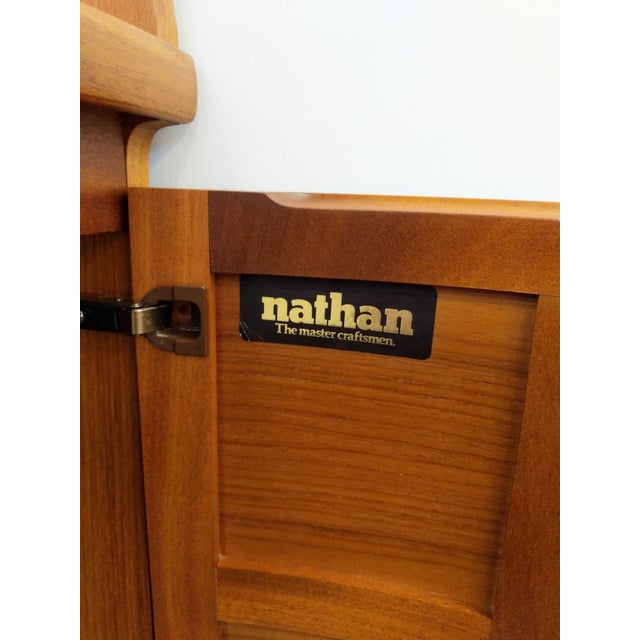 Brown Vintage Mid Century Modern Teak Sideboard / Hutch by Nathan For Sale - Image 8 of 10