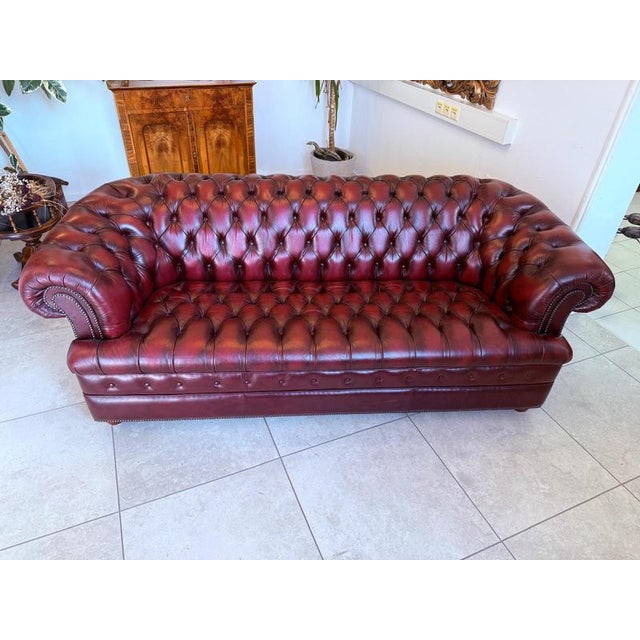 Genuine Leather Chesterfield 2-Seater Club Sofa Dimensions: Height x Width x Depth 2-Seater Sofa Height 78 x 223 x 97 x...