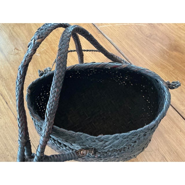 Antique Gathering Basket For Sale - Image 4 of 7