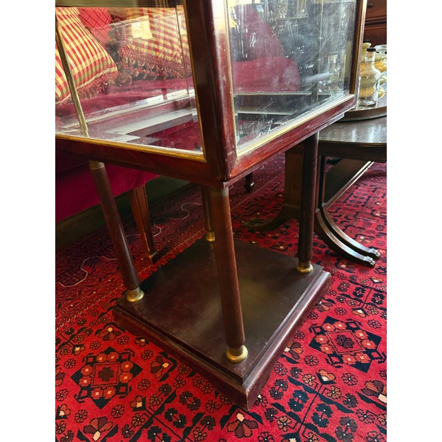 Antique Metamorphic Pop Up Bar Table Brass and Mahogany For Sale - Image 11 of 14