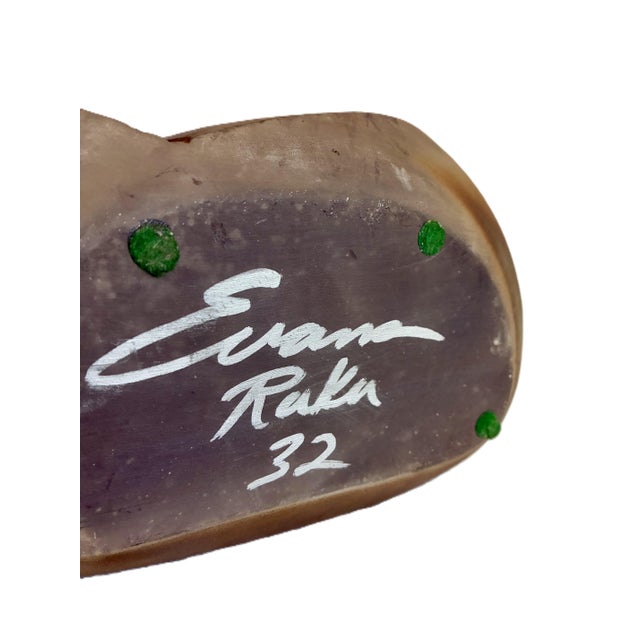 Signed Limited Edition Tony Evans Raku Brown Art Studio Pottery Vase / 1980s Monumental Ceramic Decorative Vessel For Sale - Image 14 of 15