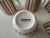 Crate & Barrel Vintage Mid-Century Modern Crate & Barrel Vertical Stripe Coffee Tea Mugs -Set of 5 For Sale - Image 4 of 5