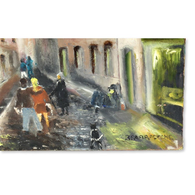 Mid-Century Modern Midcentury Paris Montmartre Sacré-Cœur Painting For Sale - Image 3 of 4