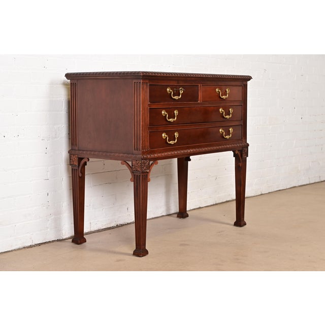 Councill Furniture Georgian Carved Mahogany Buffet Server or Console Table For Sale - Image 13 of 13