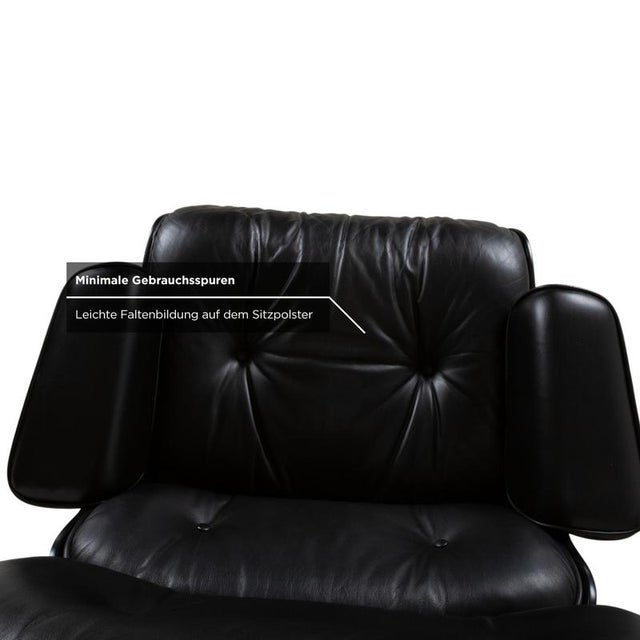 Animal Skin Lounge Chair Leather Armchair in Wood Black by Charles & Ray Eames for Vitra For Sale - Image 7 of 13