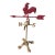 Vintage Cast Iron Red Rooster Weathervane For Sale