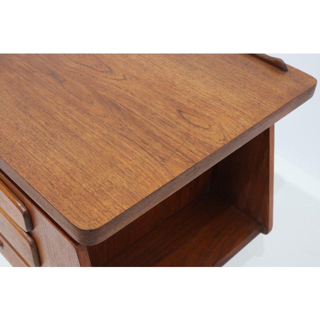 Mid-Century Modern Teak Desk by Louis Van Teeffelen for Webe, 1950 For Sale - Image 14 of 18