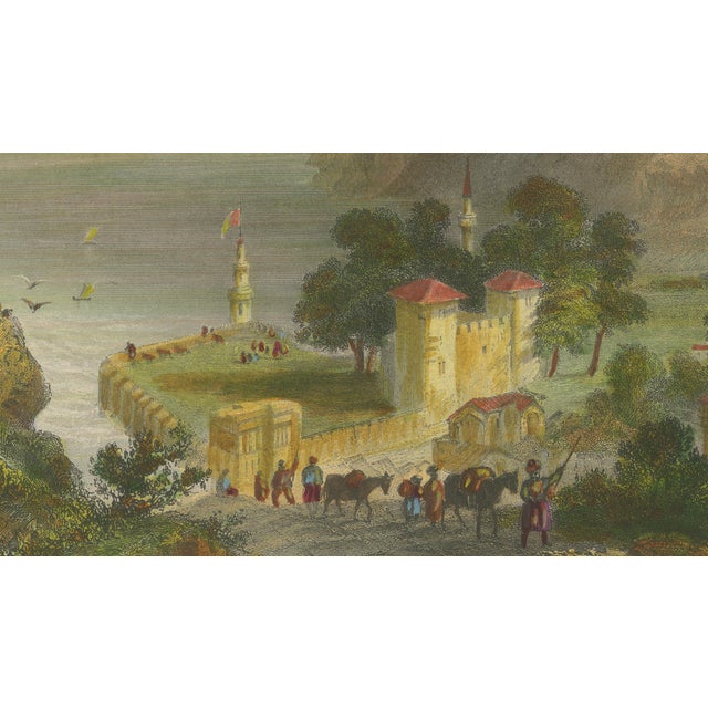 After Bartlett, Bosporus View with Beil-Gorod Fort, 1839, Steel Engraving For Sale - Image 5 of 10