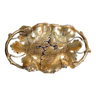 Original Antique Early 20th Century Bronze Tray For Sale