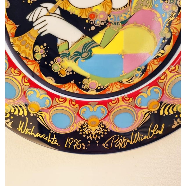 Set of 3 decorative plates produced by Rosenthal Design created by the renowned Danish painter and designer Bjørn Wiinblad...