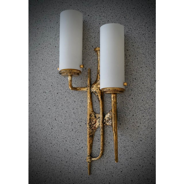 Murano Art Glass and Brass White Color Wall Light and Sconces, 2000 For Sale - Image 9 of 9