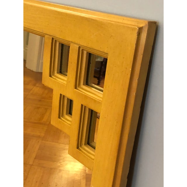 Large Mid-20th Century Asian-Style Wood Fretwork Wall Mirror For Sale In Baltimore - Image 6 of 12