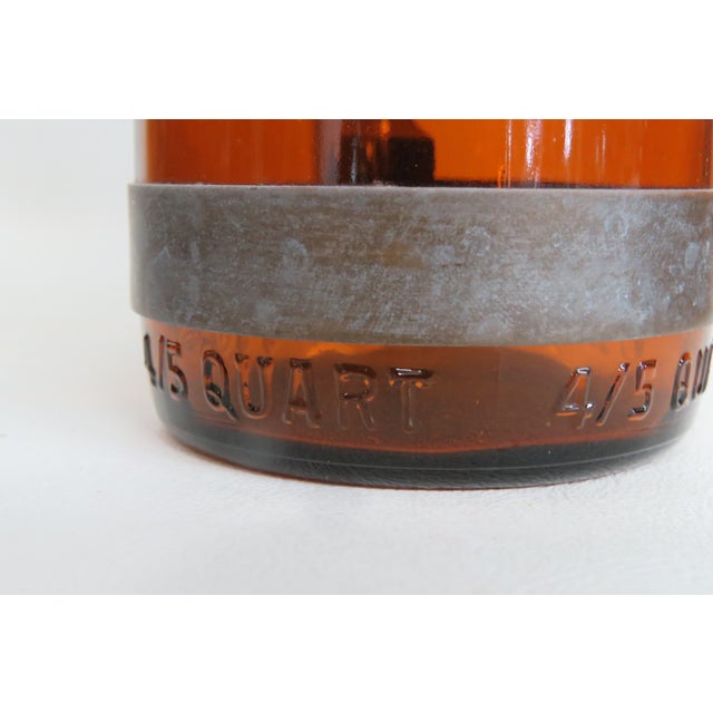 Amber Brown Glass With Wood Handle Beer Mug Set of Six 4661b For Sale - Image 18 of 18