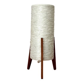 Mid-Century Modern German Minimalist Teak Tripod Table Lamp, 1960s For Sale