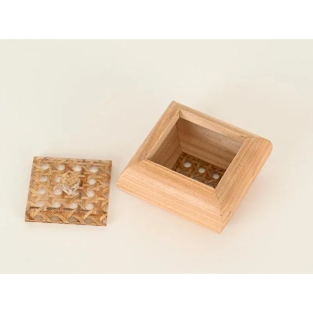 Decorative Boxes in Brass, Acrylic Glass and Vienna Straw from Dior, Italy, 1970s, Set of 3 For Sale - Image 14 of 18