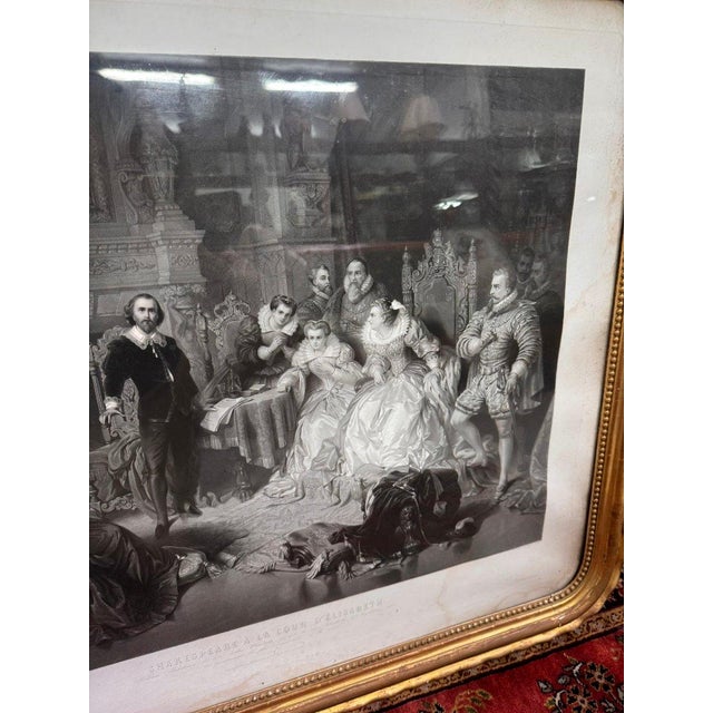 Pierre Cottin (1823-1886) and Eduard Ender (1822-1883) Shakespeare at the Court of Elizabeth I Very Important Engraving...