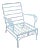 Woodard Mid Century Wrought Iron Arm Chair For Sale
