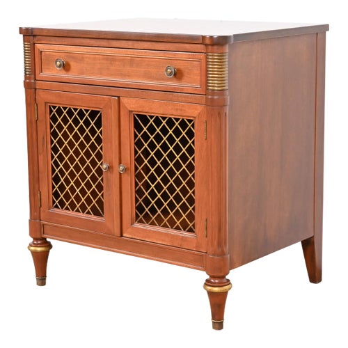 Kindel Furniture French Regency Louis XVI Cherry Wood Nightstand