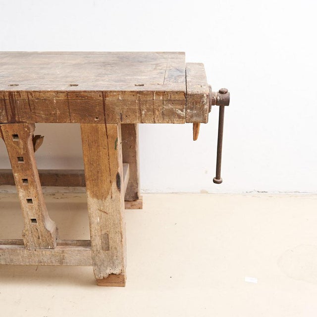 Antique Workbench in Wood For Sale - Image 3 of 13