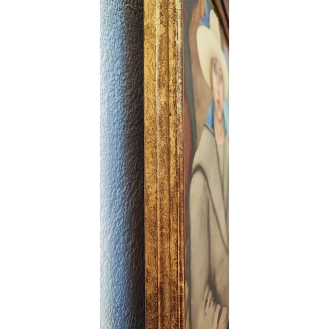 André Julien Prina, Portrait de Femme Devant un Paysage Marin, Oil on Canvas, Framed For Sale - Image 10 of 13