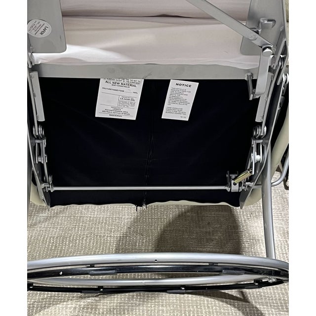1970s Lafer Kiri Recliner. White Leather For Sale - Image 9 of 14