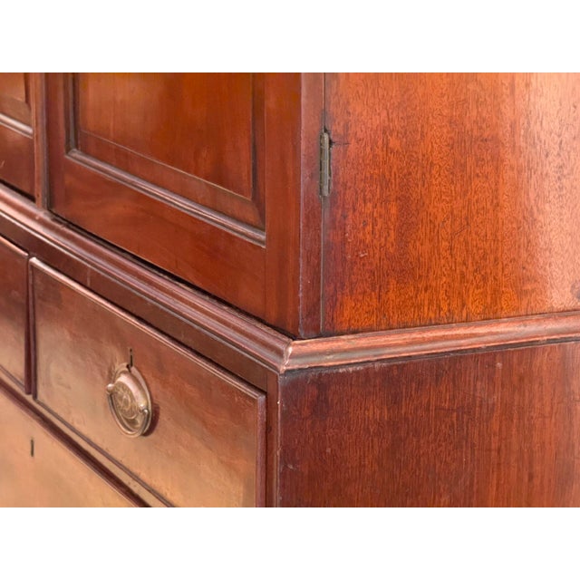 19th Century Mahogany Cabinet With Dresser Base For Sale - Image 14 of 16