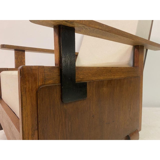 Dutch Amsterdam School Armchair, 1930s For Sale - Image 9 of 16