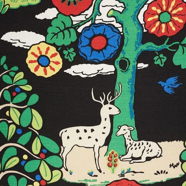 Hand printed in England on Cotton and Linen union cloth, this whimsical print has a unique vintage look and...