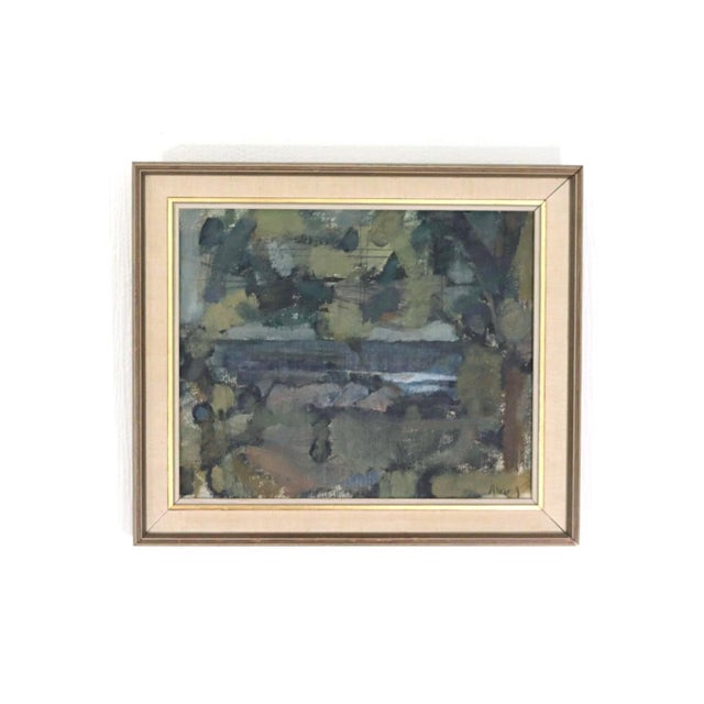 Alvar Jansson, Obscured by Trees, 1950s, Oil on Canvas, Framed For Sale - Image 4 of 15