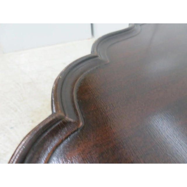 Chippendale Chippendale Mahogany Pie Crust Birdcage Tilt Top Table For Sale - Image 3 of 6
