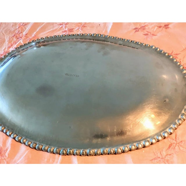 Lenox Early 21st Century Lenox Organics Collection Oval Beaded "Bread Tray" For Sale - Image 4 of 6