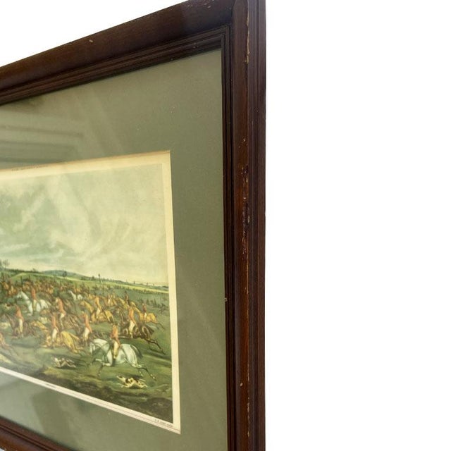 Framed Traditional English Quorn Fox Hunt Print by Frederick Christian Lewis For Sale In Oklahoma City - Image 6 of 6