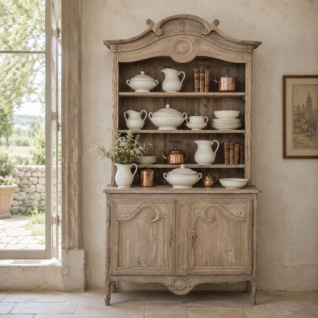 Created in Normandy during the Louis Philippe period, this charming buffet à deux corps embodies the warmth and relaxed...