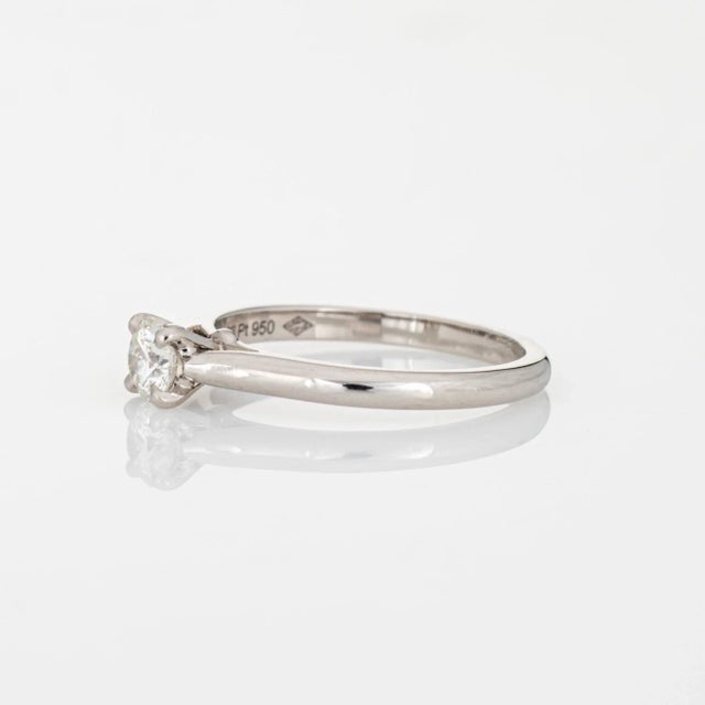 Cartier Cartier 0.30ct Diamond Engagement Ring Platinum Sz 5 Estate COA GIA Signed For Sale - Image 4 of 7