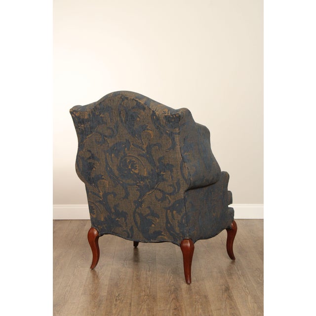 Pearson French Style Pair of Custom Upholstered Wing Chairs For Sale - Image 11 of 12
