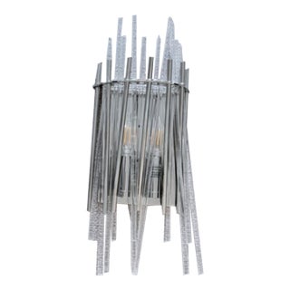 Hudson Valley Lighting Wallis 6300-Pn Nickel and Crystal Sconce, 4 Available For Sale