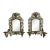 Pair of Early 1900s Victorian Gilt Mirror Bronze With Sconces For Sale