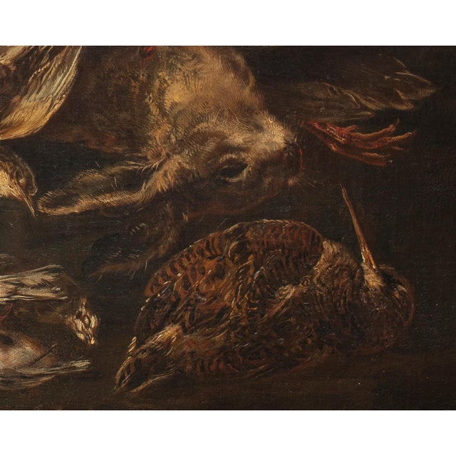 Giovanni Crivelli, Still Life with Game in a Rural Landscape, 1800s, Oil on Canvas, Framed For Sale - Image 4 of 10