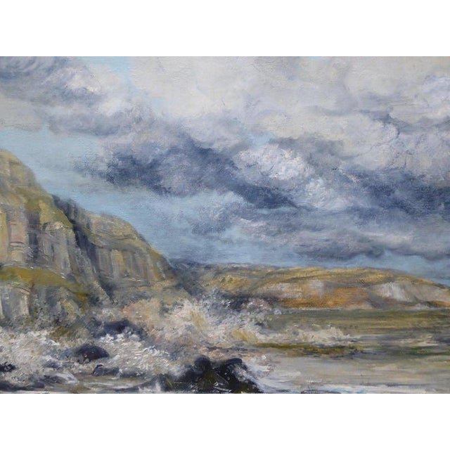M. Lister, Storm Over Fairlight, 1975, Oil Painting on Board, Framed For Sale - Image 12 of 13