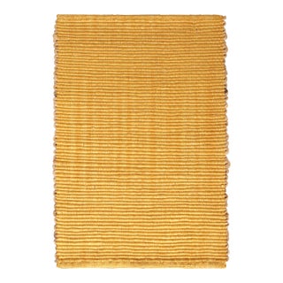 Rug & Kilim Textured Fiber Yellow Rug, 10' x 14' For Sale