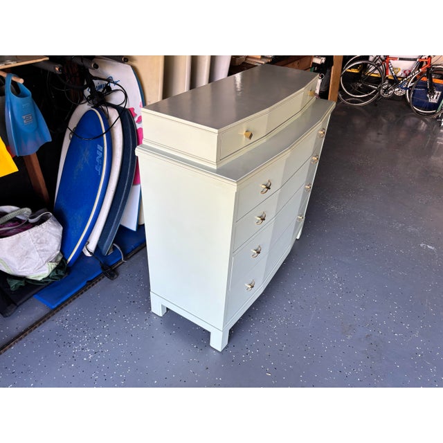 Wood Oomph Manhattan Chest With Dividend - Oceanfront & Brass For Sale - Image 7 of 12