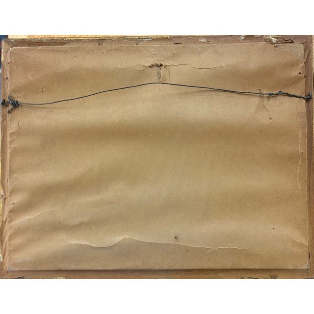 !9th Century Antique Italian Engravings in Gilt Wood Frames and Pretty Blue Mats For Sale - Image 14 of 14