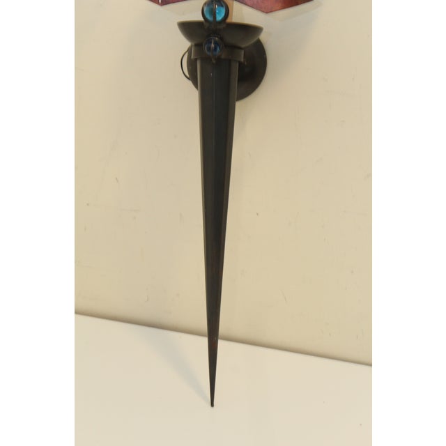 Marc Brazier-Jones Olympia Sconces Pair 1990 Signed For Sale - Image 14 of 18