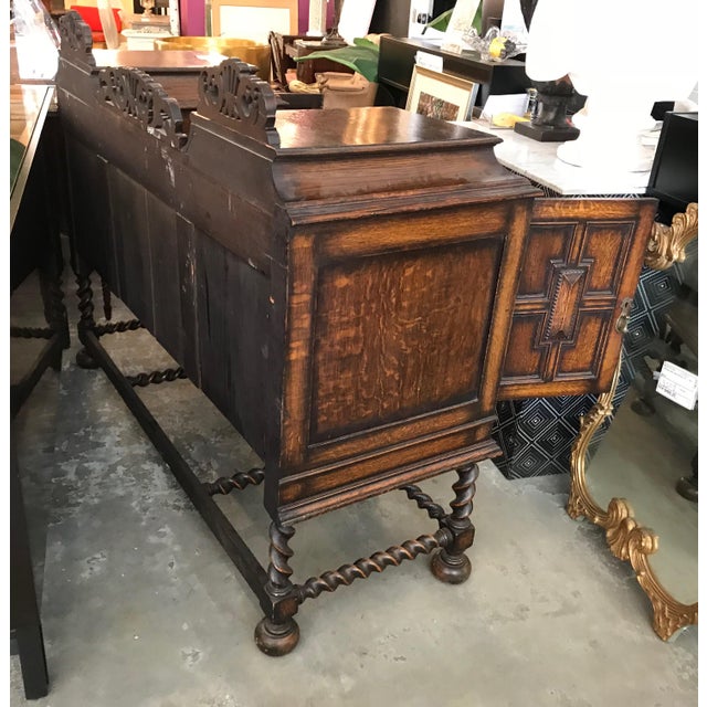 Antique Spanish Style Dark Wood Sideboard Chairish