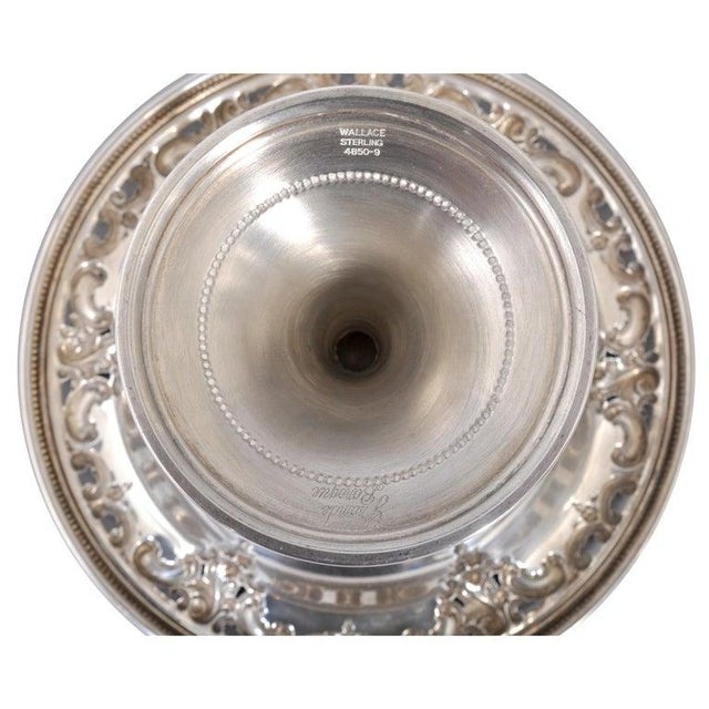 Antique American Sterling Silver Tazza Compote Wallace & Son Grand Baroque 1925 For Sale In Portland, OR - Image 6 of 8